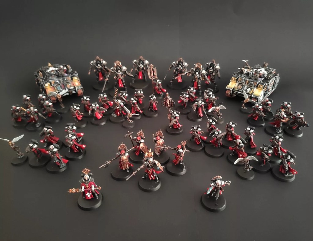 Galerie de photos d'une armée de Soeurs de Bataille pour le jeu Warhammer 40000