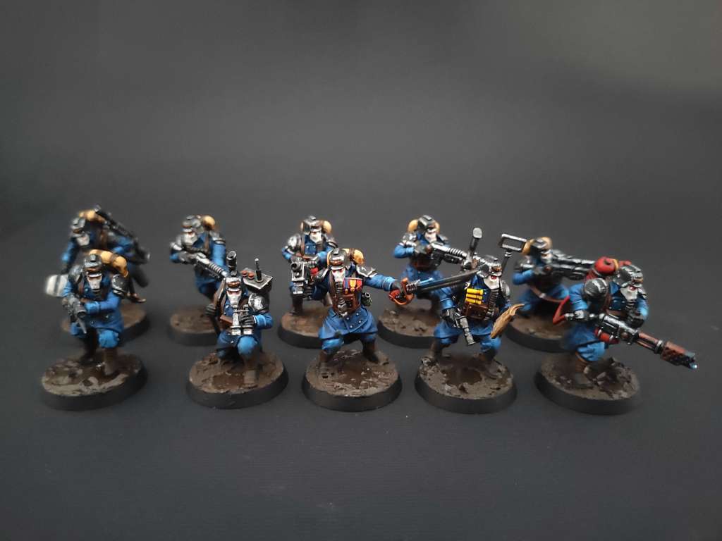 Galerie de photos de la Kill Team Veterans Guardsmen, pour le jeu Kill Team et Warhammer 40000