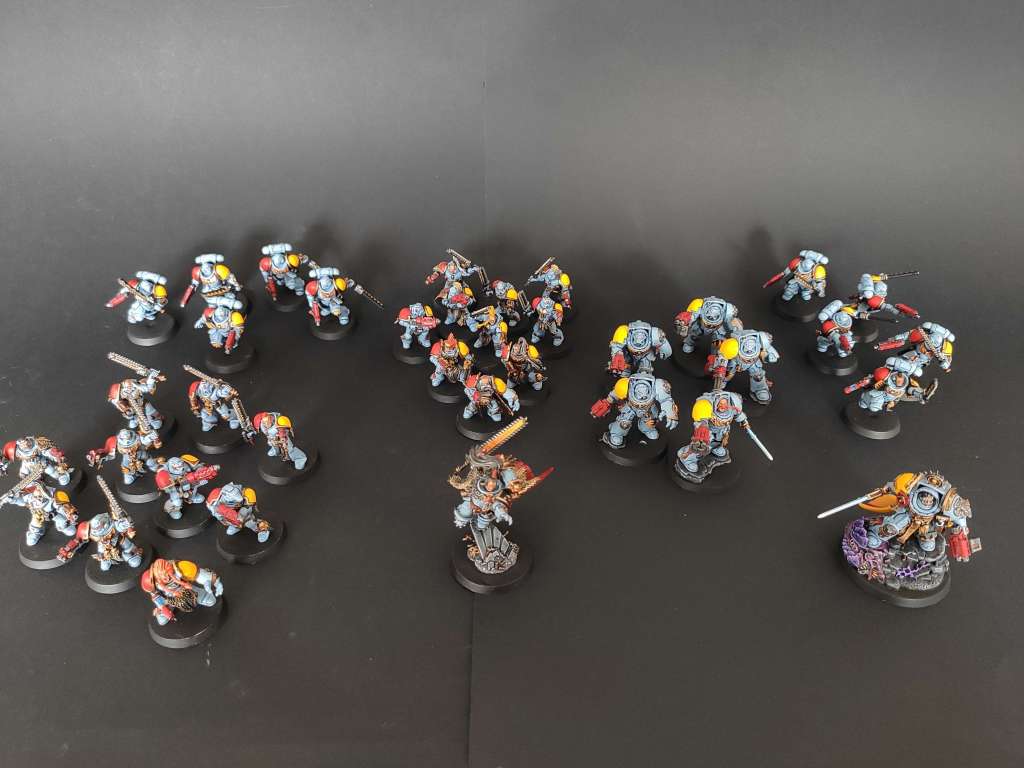 Galerie de photos d'une armée de Space Marines Space Wolves pour le jeu Warhammer 40000