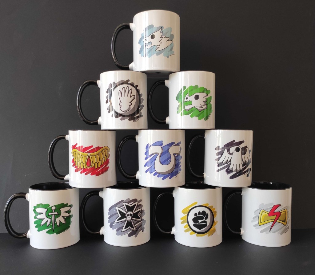 Collection de Mugs dans l&rsquo;univers du Wargame et du Hobby (1ère série), dessinés par Clarius&nbsp;Painting