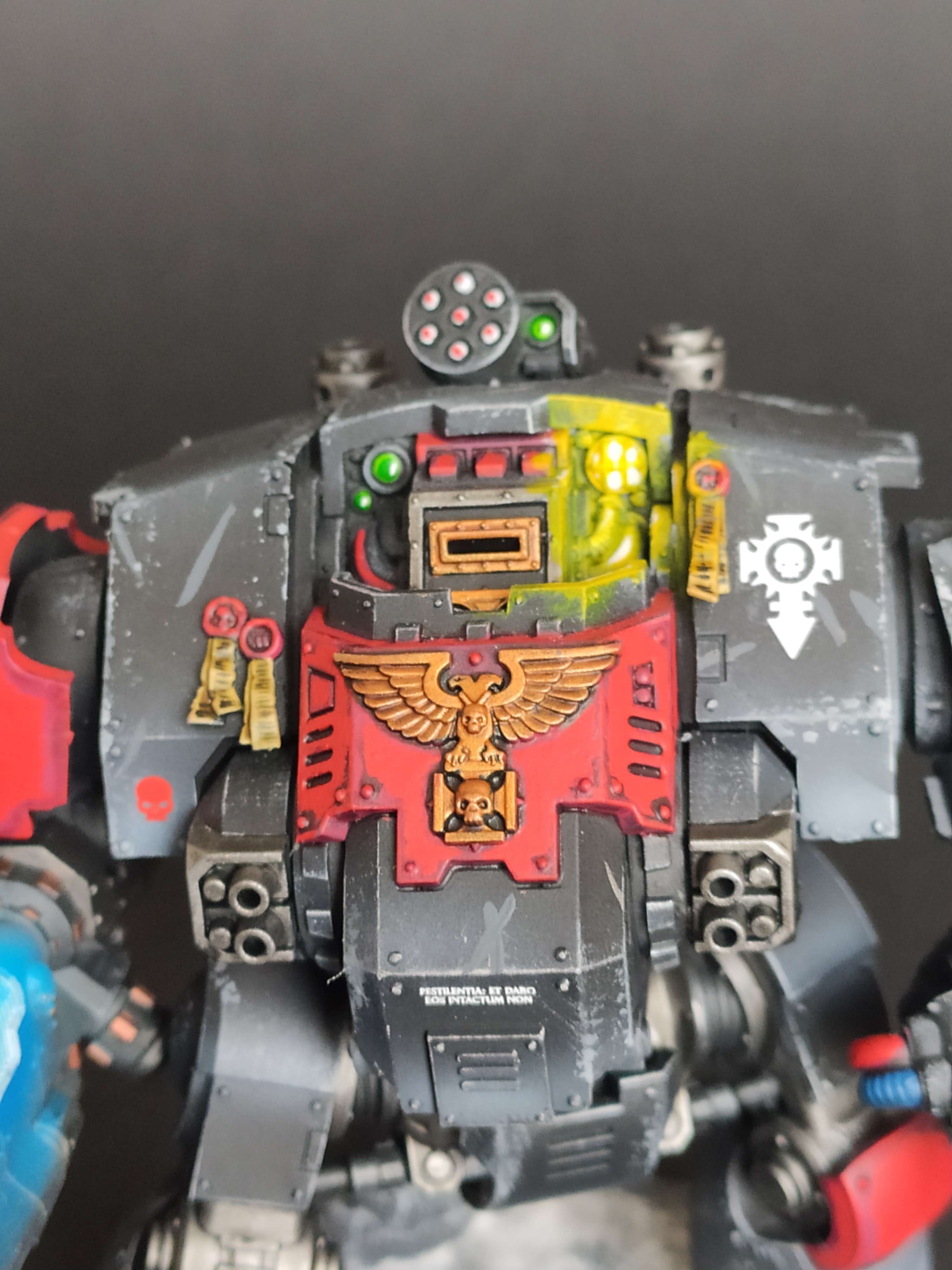 Age of Sigmar - Warhammer - Figurines - Miniatures - Service de peinture figurine - peintre figurine - Space Marines - Dark Angels - Dreadnought Redemptor