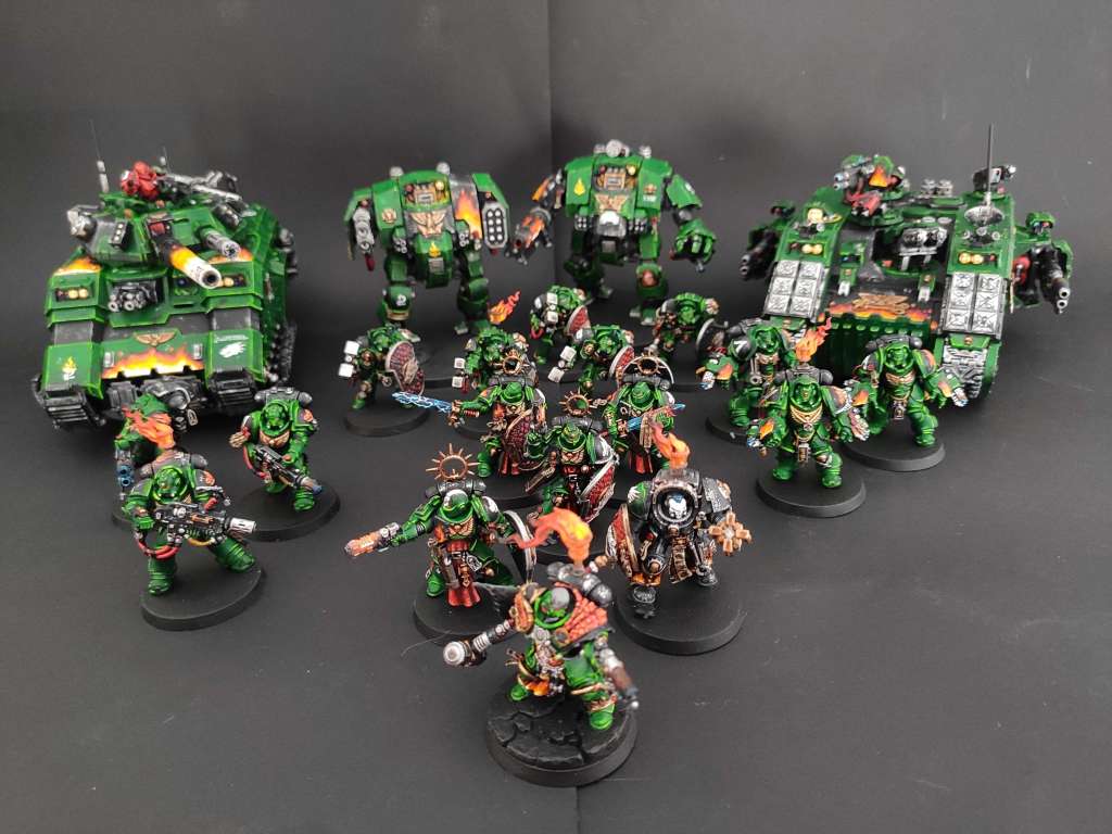 Une armée de Space Marines Salamanders pour jouer à Warhammer 400000