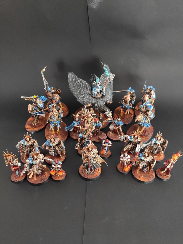 Galerie de photos d'une armée de Stormcast Eternals peints par Clarius Painting, pour le jeu Age of Sigmar
