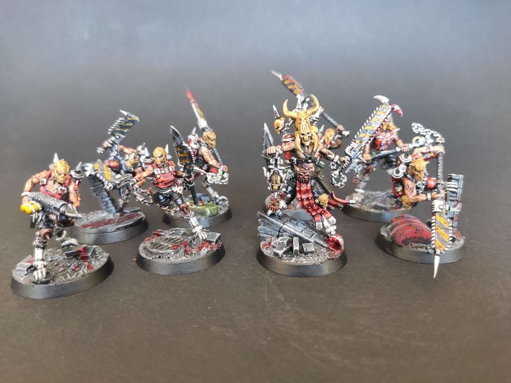 Galerie de photos de la Kill Team Munifisangs de Khorne, pour le jeu Kill Team et Warhammer 40000