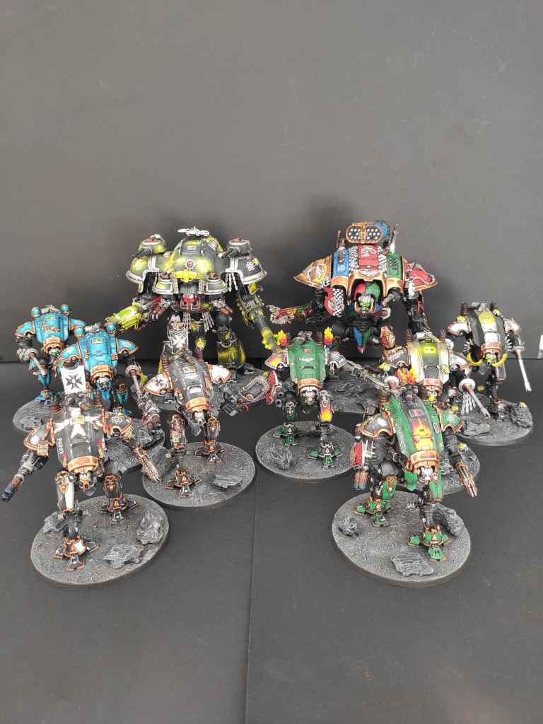Galerie de photos d'une armée d'Imperial Knights custom pour le jeu Warhammer 40000