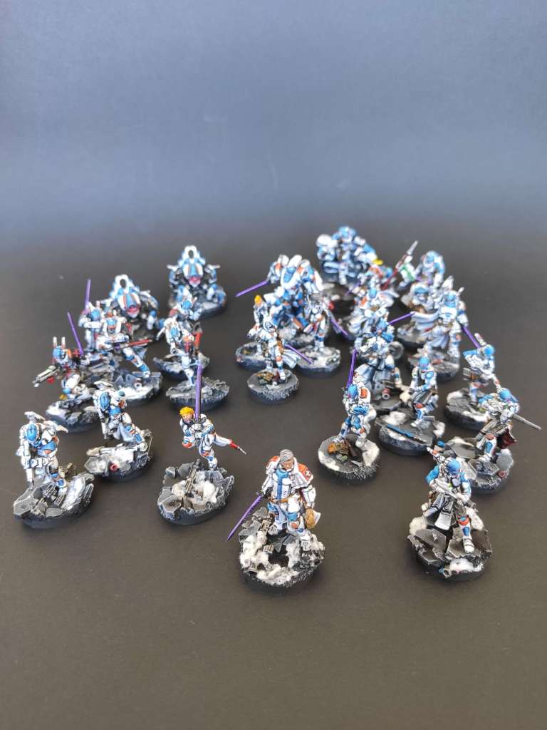 Galerie de photos d'une armée de Panoceania pour le jeu wargame d'Infinity